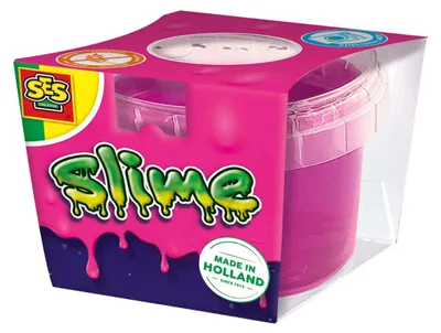 Productafbeelding van SES Creative - Slime Neon Roze - Slijm in een felle neonkleur – Kant-en-klare slijm – Spelen met slijm – 140 gram, Sliz, 3 stuks, Roze, 1 stuk