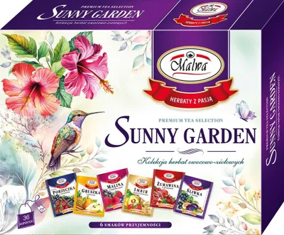 Obrázek produktu pro Herbata owocowo-ziołowa Sunny Garden Malwa Zestaw 6 smaków 36 torebek