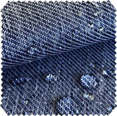 Produktbild von novely® OXFORD 350D Outdoor-Stoff im Leinen-Look - Mélange Polsterstoff - Wasserabweisende Meterware 1lfm - Farbe: 21 Jeansblau 06