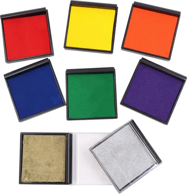 Produktbild von EDUPLAY 370089 Ministempelkissen 8 x 8 x 1,5 cm, gelb