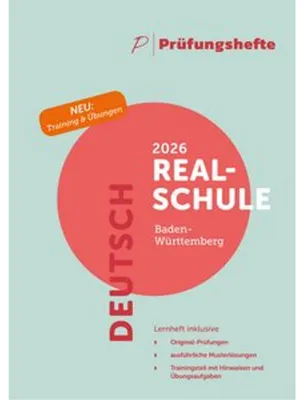 Obrázok produktu pre Prüfungsheft - 2026 Deutsch Realschulabschluss – Baden-Württemberg – Original-Prüfungen und Lösungen