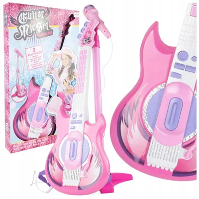 Zdjęcie produktu dla Gitara Elektryczna Rockowa + Mikrofon na Statywie