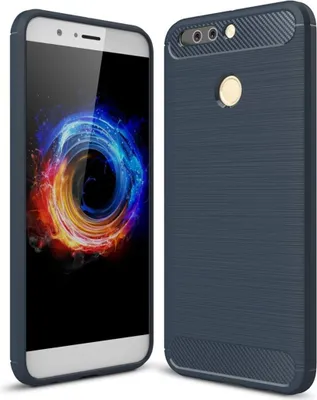 Produktbild von Huawei Honor Note 8 Pro TPU Case Carbon Fiber Optik Brushed Schutz Hülle Blau