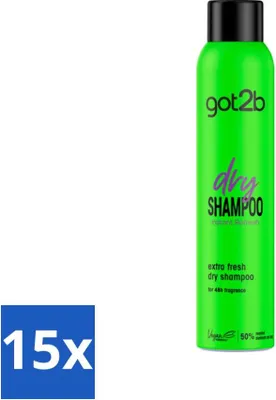 Zdjęcie produktu dla Got2B - Suchy szampon - Extra Fresh - 200 ml - Value pack - 15 szt
