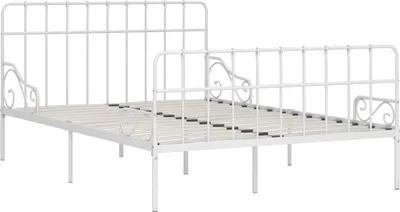 Obrázek produktu pro vidaXL Postel s roštovým rámem Bílý kov 120×200 cm