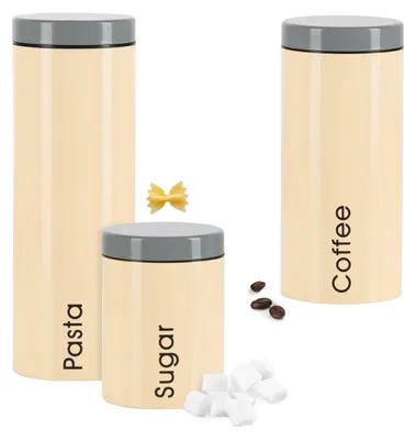 Immagine prodotto di set di 3 barattoli Genius Pasta + Caffè + Zucchero | Vari colori