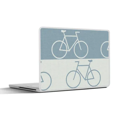 Produktbild von MuchoWow® Laptop Aufkleber Sticker Cover Fahrrad - Blau - Muster 30x21 cm - Sticker für Laptop - Selbstklebend