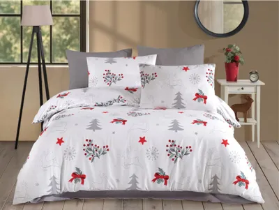 Produktbild von Weihnachtsleinen Französische Baumwolle 240x200,70x90 Klaudia