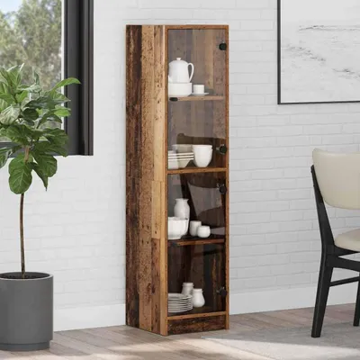 Image de vidaXL Highboard vieux bois 35 x 37 x 142 cm Bois composite
