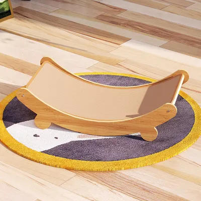 Produktbild von Livingandhome Kratzstuhl Kratzbett für Katzen 32x39x10cm, aus MDF & Sisalseil, Bezug austauschbar, KI-generiertes Bild