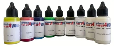 Produktbild von AC4Y Starter Set 9 x 30ml Airbrushfarbe AirbrushColor4you 515522