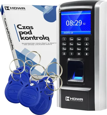 Image de Enregistrement du temps de travail des employés avec carte + 15 porte-clés RFID 125 kHz + EBOOK "Le temps sous contrôle"
