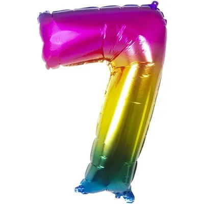 Produktbild von Folienballon 7 rainbow 86 cm