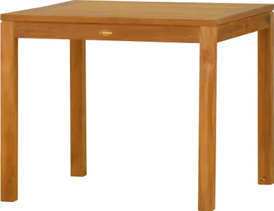 Produktbild von Teak Gartentisch Notting Hill 90 x 90 cm premium moderner Massivholztisch aus erstklassigem Teak-Kernholz hochwertiger Teaktisch naturbelassen