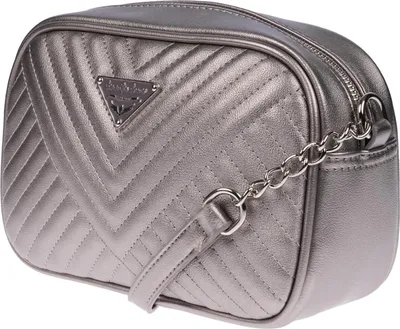 Produktbild von Christian Wippermann Damen Tasche Schultertasche Umhängetasche Crossover Bag Leder Optik Handtasche Silber