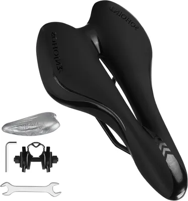 Produktbild von Fahrradsattel – Bequemer Sattel – Für Fahrräder – Wasserdichtes PolyurethanMaterial – 28 x 16 cm – Schwarz