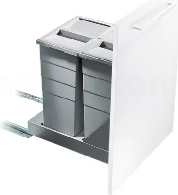 Zdjęcie produktu dla Pojemnik na śmieci Hailo 3616401 TB Slide Bottom-Mount 2x29 litrów