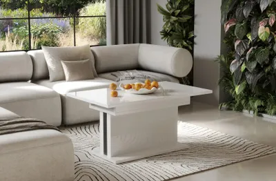 Zdjęcie produktu dla Ława rozkładana podnoszona Solaria 110(170)x65 biały połysk