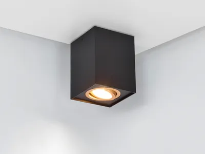 Produktbild von LED Deckenstrahler Aufbauspot dimmbar Schwarz - Gold Küchenlampen über Kochinsel