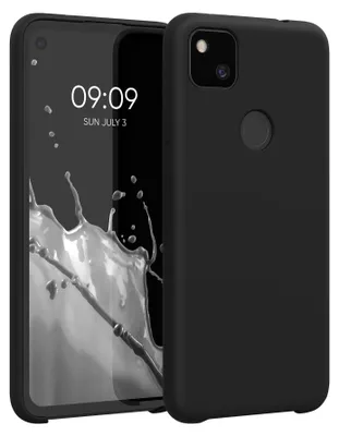 Produktbild von kwmobile Handyhülle für Google Pixel 4a Hülle - Case Silikon - Kabelloses Laden - Schutzhülle Cover in Schwarz