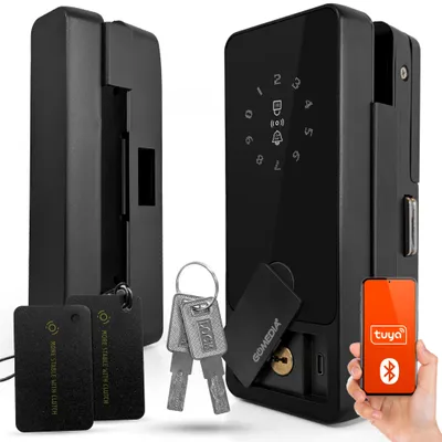 Zdjęcie produktu dla Elektroniczny Inteligentny Zamek na Drzwi Szklane Tuya Smart Bluetooth