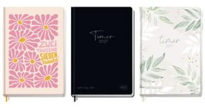 Produktbild von Wochenkalender Timer 2027, A5, 192 Seiten, 1 Woche/2 Seiten, Hardcover, sortiert