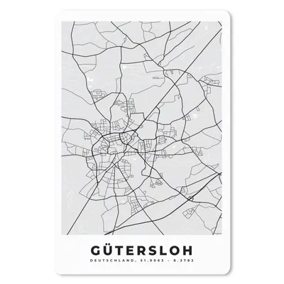 Produktbild von MuchoWow® Mauspad Mousepad Deutschland - Karte - Gütersloh - Karte - Stadtplan 40x60 cm - Mousepads - Maus Mat - Pad - Mausunterlage - Schreibtisch Accesoire