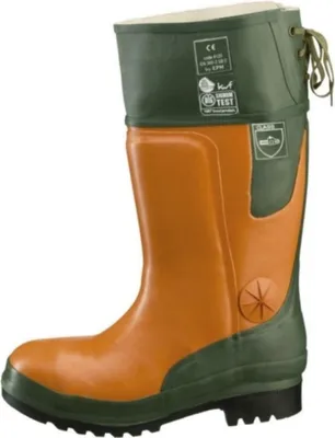 Produktbild von Forstsicherheitsstiefel Ulme Gr.44 oliv/orange Naturkautschuk