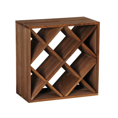 Produktbild von Weinregal 50 cm, Modul RAUTE, Holz, Braun