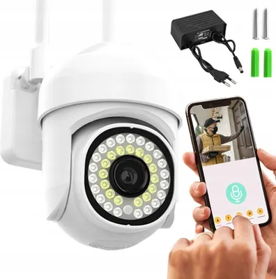 Produktbild von Smart Wifi Ip-Kamera Für Den Aussenbereich, Drehbar, Full Hd, 2 Mp, 1080P, 4-Fach-Zoom, Erkennt