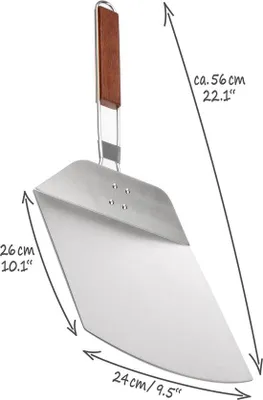 Produktbild von Pizzaschieber geperforeerd, Edelstahl