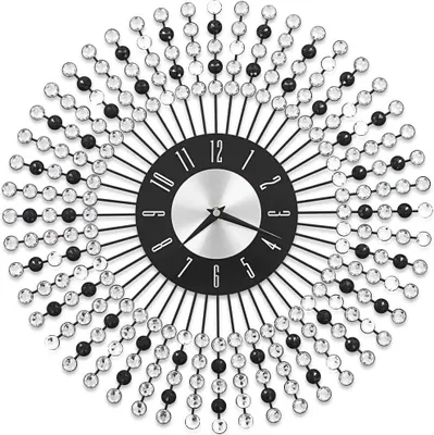 Produktbild von vidaXL Wanduhr Metall 43 cm Schwarz