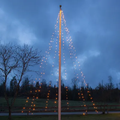 Produktbild von LED Baummantel Lichterkette für Fahnenmast - Serie LED - 10 Stränge - 360 LED - H: 7m - für Außen