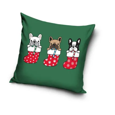 Produktbild von Weihnachten Kissenbezug Hunde mehrfarbig 40cm x 40cm