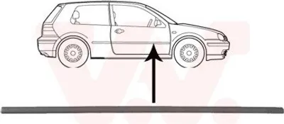 Produktbild von VAN WEZEL Zierleiste für die Tür Vorne Rechts Leiste für VW Golf IV Schrägheck (1J1) 5888428