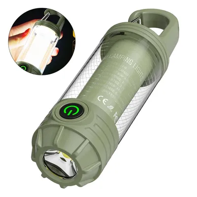 Produktbild von Tragbare LED-Campinglampe,Outdoor-Zeltlampe,Ultrahell,batteriebetrieben, USB aufladbar,200 Lumen,Geeignet für Camping, Wandern, Stromausfall, Notfälle