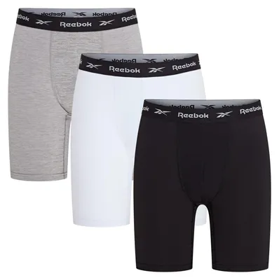 Zdjęcie produktu dla Spodenki sportowe męskie Reebok, oddychające, średniej długości, wykonane z elastycznego materiału z logo marki