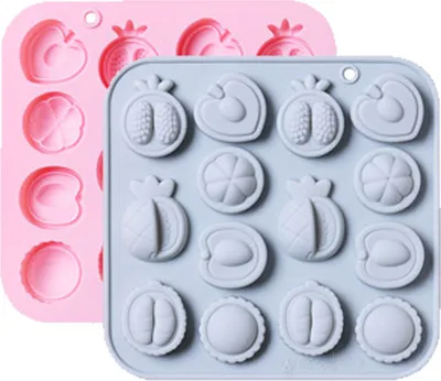 Produktbild von CANDeal 2 Stück Fruchtförmige Silikonform Ananas Durian Mangosteen Pfirsich Pralinenform 3D Sommer Obst Eisform Für Gelee Fondant Seife Gummibärchen Kuchen Cupcake Topper Dekoration