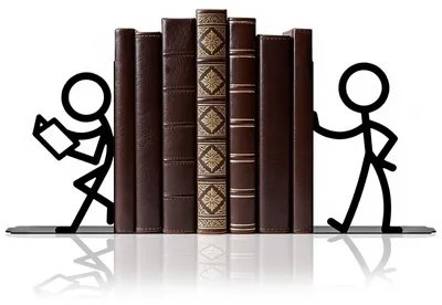 Produktbild von Set mit 2 dekorativen Buchstützen aus Metall