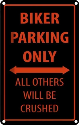 Produktbild von vianmo Blechschild 18x12 cm Fahrrad Biker parking only Warnschild Hinweisschild Sicherheit Vorsicht