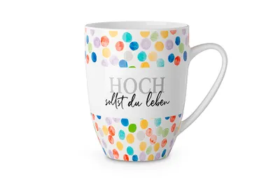 Produktbild von Tasse Kaffeetasse Kaffeebecher Teetasse Tasse Hoch sollst Du leben