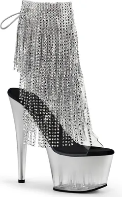 Produktbild von ADORE-1017RSFT Damen Booties von Pleaser, Transparent Silber , EU 43, US 13