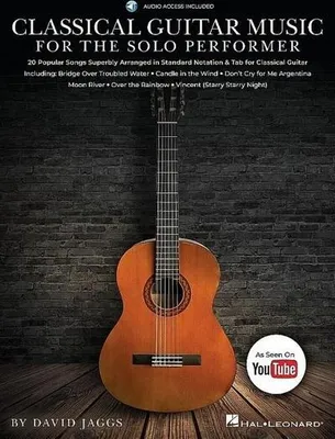 Immagine prodotto di Classical Guitar Music for the Solo Performer 20 Popular Songs Arranged in Standard Notation and Tab Includes Online Audio with Slowdown and Looping Beautiful Pieces for Classical Guitarists