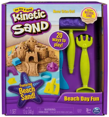Produktbild von Strandspaß Set mit 340 g magischem aus Schweden und Zubehör für sauberes kreatives Indoor-Sandspiel für Kinder ab 3 Jahren