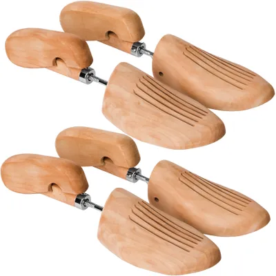 Produktbild von tectake® 2 Paar Schuhspanner aus Lotusholz