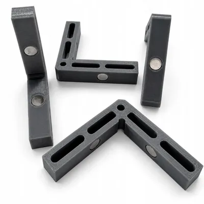 Produktbild von Hefajstos 75x75mm Eckspanner mit Magneten für Winkel