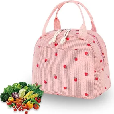 Immagine prodotto di Piccola borsa da picnic rosa da donna, facile da pulire