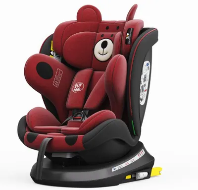Zdjęcie produktu dla BUF BOOF® P100 fotelik samochodowy i-Size R129 40–150 cm, obrotowy 360°, ISOFIX, ochrona boczna, regulacja do 165°, UrsRed