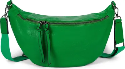 Produktbild von styleBREAKER Damen Halbmond Schultertasche groß | Crossbody Umhängetasche Handtasche mit 2 Wege Reißverschluss & verstellbarem Schultergurt 37 x 17 cm