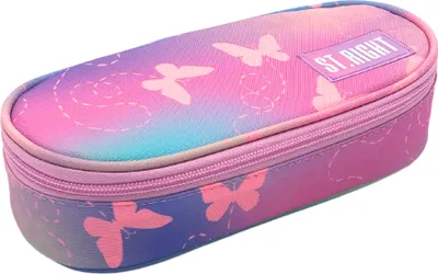 Obrázek produktu pro Piórnik saszetka usztywniana Pink Butterflies z klapką